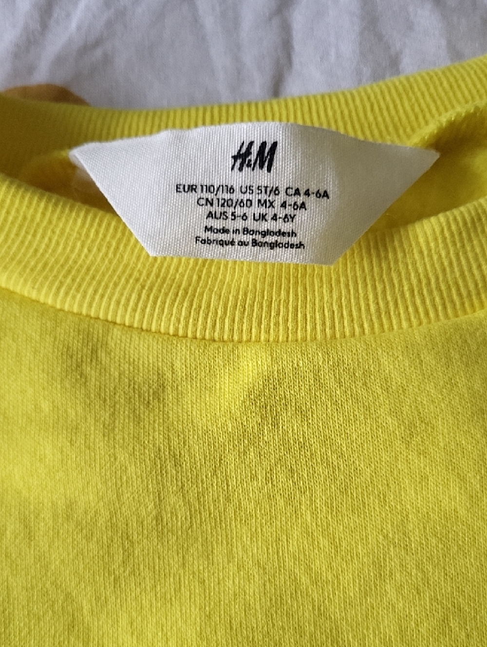 H&M Bright Yellow Sweatshirt with Small Dino Embroidery - Picture 2 of 3